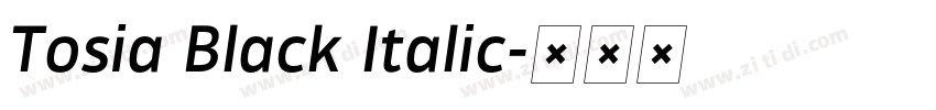 Tosia Black Italic字体转换
